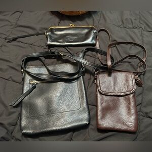 Black and Brown Leather Crossbody Bags
